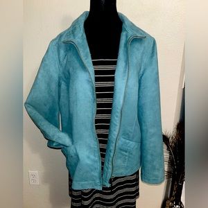 Koret Petite Teal Suede Jacket - Women’s size PL